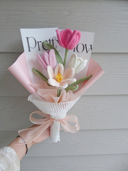 Hand made pipe cleaner gifting flowers